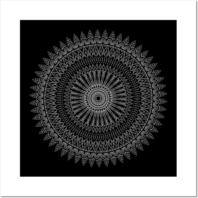 White Mandala Wall Art by BeCreativeHere